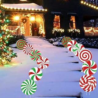 12 pcs panneaux de noël à la menthe poivrée et aux bonbons, décorations extérieures, piquets de noël, porche de noël et allée de pelouse, décoration de fête sur le thème de candyland. La boutique en ligne DIAYTAR COTE D'IVOIRE est dédiée à offrir une expérience d'achat en ligne unique et conviviale, avec une large sélection de produits à des prix compétitifs. Les clients peuvent naviguer facilement à travers les différentes catégories de produits, et bénéficier d'un service client réactif et fiable. Avec sa présence en ligne solide, DIAYTAR COTE D'IVOIRE est la destination idéale pour les achats en ligne en Côte d'Ivoire.