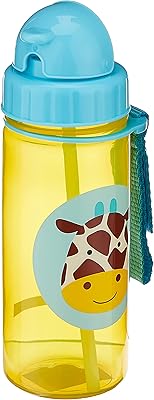 Bouteille avec paille en polypropylène skip hop zoe giraffe design (18-36 mois)