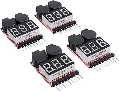 Testeur de tension de batterie lipo 1-8s, cloche d'alerte de basse tension