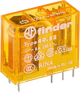 Finder 40.52.8.012.0000 relais, puissance, dpdt, 12vac, 15a, tht