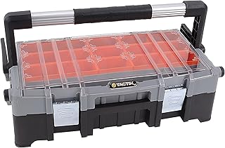 Boîte à outils en plastique tactix 320300, multicolore, 22 pouces