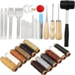 Ensemble d'outils de couture du cuir bajerla 42 pièces, kit de réparation