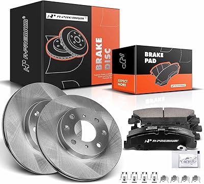 A jeu de disques et plaquettes de frein avant haut de gamme compatibles