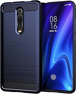Coque xiaomi redmi k20 pro en fibre de carbone brossée, motif à texture