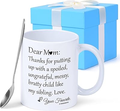 Tasse à café imprimée drôle wassmin mom pour la fête des mères - tasse chère maman - meilleur cadeau pour l'anniversaire de maman, noël, occasion spéciale - tasse maman mignonne pour mère de fille, fils - céramique, 325 ml. Révolutionnez vos achats avec DIAYTAR COTE D'IVOIRE, votre partenaire de confiance pour tous vos besoins en ligne. Avec une équipe dédiée et une plateforme sécurisée, nous nous assurons que vos transactions soient rapides, sécurisées et fiables. Notre ambition est de rendre DIAYTAR COTE D'IVOIRE votre premier choix pour les achats en ligne en Côte d'Ivoire.