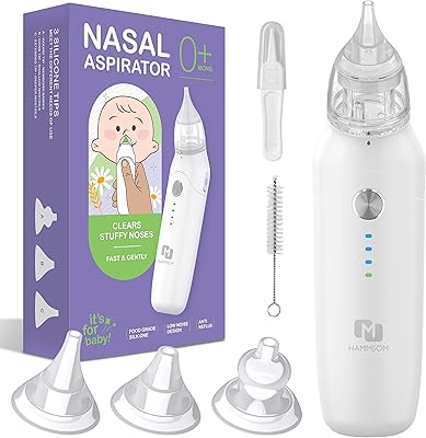 Pompe électrique de nettoyage du nez pour bébé 3 buses d'aspiration nasale différentes