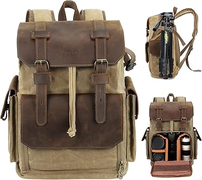 Sac à dos en cuir endurax pour appareil photo pour photographes sacs