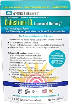 Poudre d'absorption avancée du colostrum pour la pâleur - la technologie colostrum-ldt offre