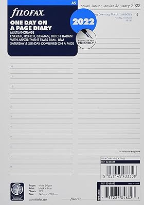 Agenda linguistique filofax a5 jour par page 5 dates 2022, blanc, 22-68515. Avec plus de 300 000 références de produits disponibles, DIAYTAR COTE D'IVOIRE est la boutique en ligne la plus complète de Côte d'Ivoire. La boutique propose une large gamme de produits, allant des produits électroniques aux produits de soins personnels, en passant par les vêtements et les accessoires de mode. Les clients peuvent également profiter de services de livraison rapides et fiables, ainsi que de promotions et de réductions régulières pour rendre leurs achats en ligne encore plus intéressants.