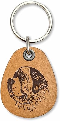 Forleathermore - saint bernard - porte-clés en cuir véritable - porte-clés pour animaux de compagnie. DIAYTAR COTE D'IVOIRE propose une large gamme de produits avec plus de 300 000 références, répondant ainsi aux besoins de ses clients. En tant que boutique en ligne généraliste leader en Côte d'Ivoire, DIAYTAR COTE D'IVOIRE offre une expérience d'achat unique et pratique. Les clients peuvent y trouver tout ce dont ils ont besoin.