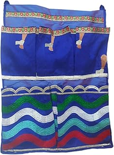 Sac de rangement mural à 5 ​​poches en toile souple pour la maison