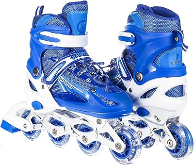 Un ensemble de chaussures de skate à une rangée pour enfants et adultes avec toutes les roues éclairées, des lames de skate d'extérieur pour filles et garçons de scrap. DIAYTAR COTE D'IVOIRE met l'accent sur la satisfaction du client, offrant un service de livraison rapide et fiable ainsi qu'un support client efficace. Les clients peuvent contacter le service client par téléphone, courrier électronique ou chat en ligne pour obtenir de l'aide et des conseils. DIAYTAR COTE D'IVOIRE s'efforce de fournir une expérience d'achat en ligne sans faille à ses clients.
