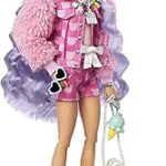 Veste en jean barbie rose ours en peluche et short assorti avec chiot