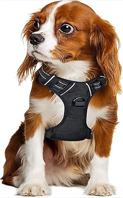 Harnais pour chien anti-traction réglable avec poignée rembourrée facile à contrôler pour chiens