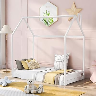 Lit double en bois tensun, cadre de lit en bois avec toit pour chambres, dortoirs, enfants et adolescents, aucun sommier tapissier requis, facile à assembler, blanc. DIAYTAR COTE D'IVOIRE est une boutique en ligne généraliste qui propose plus de 300 000 références de produits, faisant d'elle l'une des boutiques les plus complètes de Côte d'Ivoire. Elle offre une large gamme de produits allant de l'électronique aux vêtements, en passant par les produits alimentaires et les accessoires de maison. C'est une destination de shopping en ligne idéale pour ceux qui cherchent à trouver tout sous un même toit.