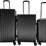 Un ensemble de sacs de voyage composé de 3 valises avec roulettes rotatives