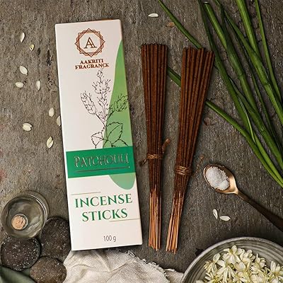 Bâtons d'encens masala naturel de luxe akriti, paquet de 100 grammes (patchouli)..