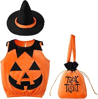 Costume de citrouille pour filles et garçons nouveau-nés, costume d'halloween pour bébés, costume