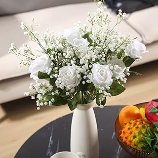 20 fausses fleurs, 10 fausses roses réalistes, fausses roses en soie gypsophile et 10 fleurs artificielles de souffle de bébé, bouquet de fleurs à longue tige pour la décoration de mariage à la maison. Diaytar Côte d'Ivoire est une plateforme de commerce électronique qui permet aux clients de faire des achats en ligne de manière sécurisée et pratique. Elle propose une large sélection de produits, allant des produits alimentaires aux produits électroménagers. Elle est le leader du marché en Côte d'Ivoire.