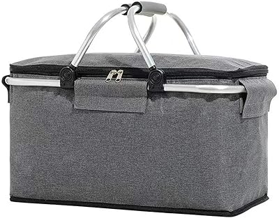 Kokijoo 22l panier de pique-nique sac isotherme pliable portable sac d'épicerie panier avec poignées en aluminium pour le shopping voyage camping. DIAYTAR COTE D'IVOIRE est la destination idéale pour ceux qui recherchent une grande variété de produits en ligne. Avec plus de 300 000 articles à disposition, vous pouvez trouver tout ce dont vous avez besoin pour vous et votre famille. De plus, DIAYTAR propose des promotions et des offres spéciales pour rendre vos achats encore plus abordables.