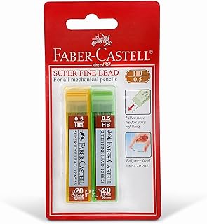 Faber-castell pointes de crayon ultra fines 0,5 mm hp, 20 pièces x 12