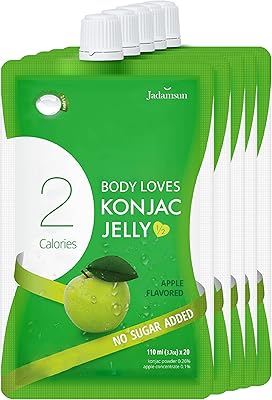 Jadamsun body loves konjac jelly (pomme, 20 pièces) - smoothie coréen aux fruits