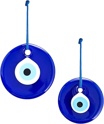 Ornement mural à suspendre en verre turc erbolus blue evil eye