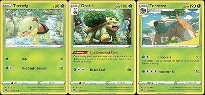 Torterra 008/172 étoiles brillantes - rare - lot de 3 cartes evolution pokémon - grotle turtwig. La boutique en ligne DIAYTAR COTE D'IVOIRE est une plateforme innovante et conviviale qui permet aux clients de trouver facilement ce qu'ils cherchent parmi les plus de 300 000 références de produits. Les clients peuvent également profiter de l'option de paiement en ligne sécurisé et de la livraison à domicile. C'est la solution idéale pour les ivoiriens qui cherchent à faire leurs achats en ligne.