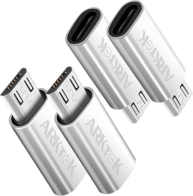 Adaptateur micro usb arctic - convertisseur micro usb (mâle) vers type c (femelle) avec synchronisation de données résistante à 56k et adaptateur de charge pour galaxy s7 et lg g4 nexus (pack de 4, argent). DIAYTAR COTE D'IVOIRE est une plateforme de e-commerce qui met à disposition de ses clients une grande sélection de produits de qualité, avec des descriptions détaillées et des images de haute qualité. La boutique est accessible 24h/24 et 7j/7, permettant aux clients de faire des achats à tout moment.
