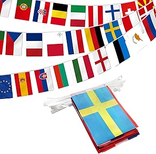 Bannière à cordes inly eu, 27 pays de l'ue, décorations d'ouverture officielle, bar