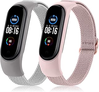 Bande funkle en nylon à boucle unique compatible avec xiaomi mi band 6/5/4/3