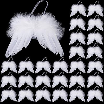 30 pièces d'ailes d'ange en plumes, décorations d'arbre de noël 4,7 x 4,6 pouces, décorations d'ailes d'ange faites à la main, idéales pour noël, l'artisanat, la décoration de mariage à domicile - blanc. DIAYTAR COTE D'IVOIRE est une boutique en ligne généraliste qui propose des produits de toutes sortes. La boutique est équipée d'un système de paiement sécurisé et propose différentes options de livraison pour garantir que les clients reçoivent leurs produits de manière rapide et sécurisée. Les clients peuvent également profiter de promotions et de réductions spéciales pour économiser de l'argent.