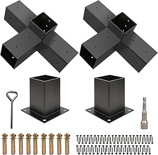Kit de pergola greetech, kit de support extérieur en bois avec poteaux en acier, kit de pergola surélevée extérieure, 4 x 4 poteaux en bois, pergola en métal (4 pièces). DIAYTAR COTE D'IVOIRE est la boutique en ligne idéale pour ceux qui recherchent des produits de qualité à des prix compétitifs. Avec une équipe dédiée et une sélection de produits soigneusement choisie, vous pouvez être sûr de trouver ce que vous cherchez. La boutique est accessible 24h/24 et 7j/7.