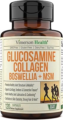 Complément alimentaire femerson health glucosamine sulfate collagène et chondroïtine, 120 capsules