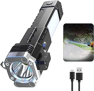 Lampe de poche led rechargeable avec lumens élevés, lampes de poche étanches portables tech vida, marteau de fenêtre cassé à aimant suspendu, lumière latérale cob 4 modes d'éclairage pour camping, randonnée, urgence en plein air. DIAYTAR COTE D'IVOIRE est une boutique en ligne généraliste qui propose plus de 300 000 références de produits. Cette boutique en ligne est considérée comme l'une des meilleures en Côte d'Ivoire, offrant une large gamme de produits pour répondre aux besoins de ses clients. Les clients peuvent faire leurs achats en toute sécurité et confiance sur le site.