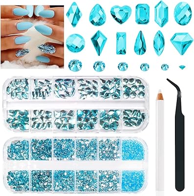 2630 pièces de strass pour ongles bleu aqua, 120 pierres précieuses à dos plat multiformes + 2510 pierres précieuses rondes en verre bleu lac k9, pierres précieuses en cristal pour ongles, visage, yeux. DIAYTAR COTE D'IVOIRE est la boutique en ligne idéale pour ceux qui cherchent une expérience d'achat pratique et sécurisée. Avec plus de 300 000 références, vous pouvez trouver facilement les produits dont vous avez besoin, et les options de paiement et de livraison variées rendent l'achat encore plus pratique. DIAYTAR COTE D'IVOIRE est la destination parfaite pour les acheteurs ivoiriens.