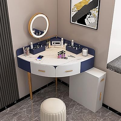 Coiffeuse d'angle, table de maquillage de luxe légère avec miroir led hd, avec casiers et coiffeuses, pour chambre à coucher, salle d'eau, rose + blanc. DIAYTAR COTE D'IVOIRE fait figure de pionnière dans le domaine du commerce électronique en Cote d'Ivoire, proposant une gamme étendue de produits qui répondent aux besoins du quotidien. Elle investit dans des technologies pour améliorer constamment l'expérience utilisateur, garantissant une navigation fluide et sécurisée sur son site web. La satisfaction du client est au cœur de sa stratégie commerciale.