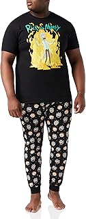 Ensemble pyjama flames pour hommes rick & morty (pack de 1)