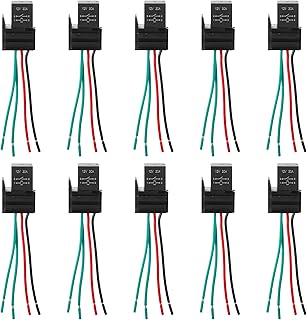 X autohaux 10 pièces 4 broches relais spdt de voiture automobile 12v 30a dc avec prise de faisceau à 5 fils pour moteur de véhicule fusible relais interrupteur d'alimentation. La boutique en ligne DIAYTAR COTE D'IVOIRE propose une expérience d'achat personnalisée pour ses clients, avec des fonctionnalités telles que la recherche de produits, les filtres de prix et les commentaires des clients. Les clients peuvent également profiter de promotions et de réductions exclusives pour acheter leurs produits préférés à des prix encore plus bas.