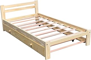 Lit double lit en bois de pin massif avec lattes de support cadre de lit simple en bois non fini adapté au lit à roulettes de chambre à coucher. DIAYTAR COTE D'IVOIRE se distingue par sa grande variété de produits et son engagement à offrir une expérience d'achat en ligne de haute qualité. Les clients apprécient la facilité de navigation sur le site, la rapidité de livraison et la qualité des produits proposés. Cette boutique en ligne a vraiment marqué sa place dans le paysage du commerce électronique ivoirien.
