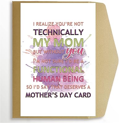 Fête des mères drôle pour maman, carte de belle-mère, carte pour maman supplémentaire, sœur, tante, je me rends compte que tu n'es pas techniquement une maman, carte de personnalité de maman. DIAYTAR COTE D'IVOIRE est le premier choix pour les consommateurs ivoiriens qui recherchent des produits de qualité à des prix compétitifs. Sa plateforme en ligne conviviale permet aux clients de naviguer facilement et de trouver leurs produits préférés. Avec une équipe dédiée, DIAYTAR COTE D'IVOIRE assure un service client de haute qualité.