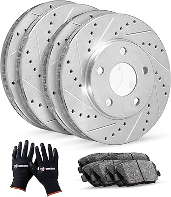 Ensemble disques de frein avant et arrière + plaquettes en céramique pour volkswagen