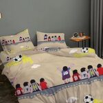 Parure de lit pour enfants cotton home temlair, 3 pièces, beige