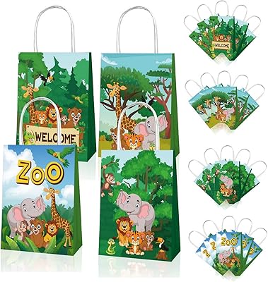 12pcs sacs de faveur de fête sur le thème des animaux sacs en papier. La boutique en ligne DIAYTAR COTE D'IVOIRE est une plateforme généraliste qui propose plus de 300000 références de produits variés, répondant ainsi aux besoins des clients ivoiriens et internationaux.