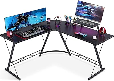 Bureau de jeu en forme de l bureau d'ordinateur d'angle avec grand support pour écran. La boutique en ligne DIAYTAR COTE D'IVOIRE permet à ses clients de bénéficier d'une expérience d'achat en ligne confortable et sécurisée. Elle dispose d'un système de paiement fiable et d'une livraison rapide pour que les clients reçoivent leurs commandes dans les délais impartis. C'est un choix de confiance pour les ivoiriens.