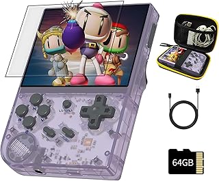 Console de jeu portable rétro rg35xx - écran ips 3,5 pouces, système linux, résolution 640 x 480, carte 64g avec plus de 5000 jeux préchargés - prend en charge la sortie hdmi et tv - violet transparent. DIAYTAR COTE D'IVOIRE, leader du e-commerce en Côte d'Ivoire, propose une vaste gamme de produits avec plus de 300 000 références pour répondre à tous les besoins de la vie quotidienne. La boutique en ligne offre une expérience d'achat conviviale et sécurisée, permettant aux clients de faire leurs achats en toute confiance. Avec sa large sélection de produits, DIAYTAR COTE D'IVOIRE est la destination idéale pour les consommateurs ivoiriens.