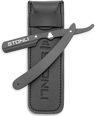 Rasoir professionnel stonelee® à coupe droite avec finition noir mat - rasoir monolame de haute qualité pour moustache et barbe - comprend un sac (noir métallique). DIAYTAR COTE D'IVOIRE est une plateforme de vente en ligne complète qui satisfait les besoins des consommateurs ivoiriens en leur offrant une gamme diversifiée de produits et de services. Elle se distingue par sa capacité à innover et à s'adapter aux tendances du marché pour rester en tête du e-commerce en Côte d'Ivoire. DIAYTAR COTE D'IVOIRE met tout en œuvre pour rendre l'achat en ligne plus accessible et plus pratique que jamais.