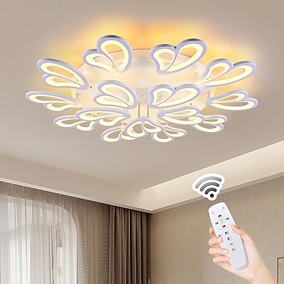Plafonnier led moderne, plafonnier acrylique à intensité variable, lustre à fleurs en métal à 15 pétales, éclairage pour salon, chambre à coucher, cuisine, bureau, salle à manger. DIAYTAR COTE D'IVOIRE est le leader du commerce en ligne en Côte d'Ivoire, avec une large gamme de produits et des prix compétitifs. La boutique en ligne propose des produits allant des produits alimentaires aux accessoires de maison, en passant par les produits de beauté et les vêtements. Les clients peuvent acheter en ligne avec confiance, grâce à la sécurité et à la fiabilité de la boutique.