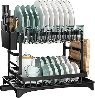 Grand égouttoir à vaisselle mixdi 2 niveaux en acier inoxydable avec égouttoir support pour verres. DIAYTAR COTE D'IVOIRE est la boutique en ligne la plus visitée en Côte d'Ivoire, avec une large gamme de produits et des services de qualité. La boutique propose des paiements sécurisés et des délais de livraison rapides, ce qui renforce la confiance des clients dans la plateforme.