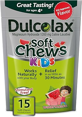 Jouet à mâcher doux en forme de pastèque dulcolax pour enfants, laxatif